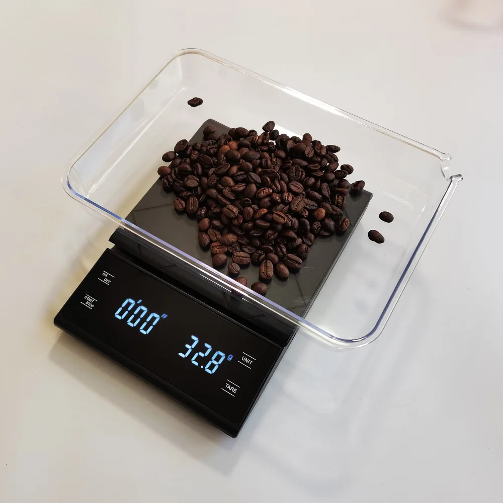 Italian Timing Coffee Electronic Scale3kg/0.1g LED Touch Button