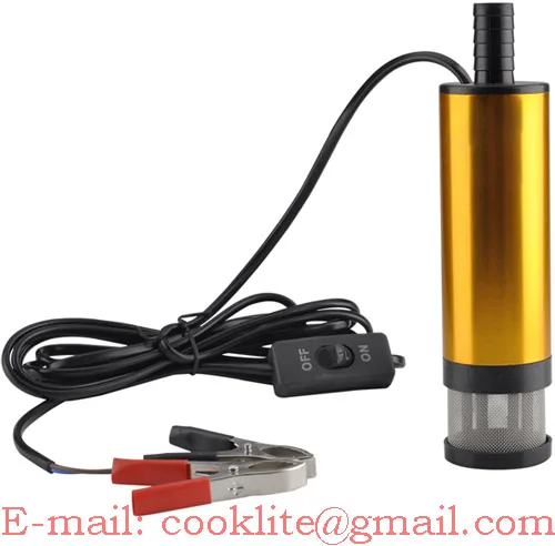 24V Diesel-Ol Wasser Heizol Pump Transferpumpe Tauchpumpe LKW Auto Motorboot Werkzeug - Aluminium