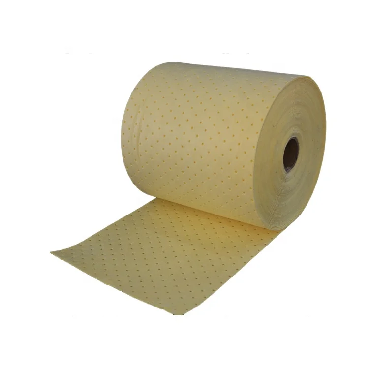 iso9001:2008  hydrocarbon chemical sorbent absorb chemical spill roll perforated only