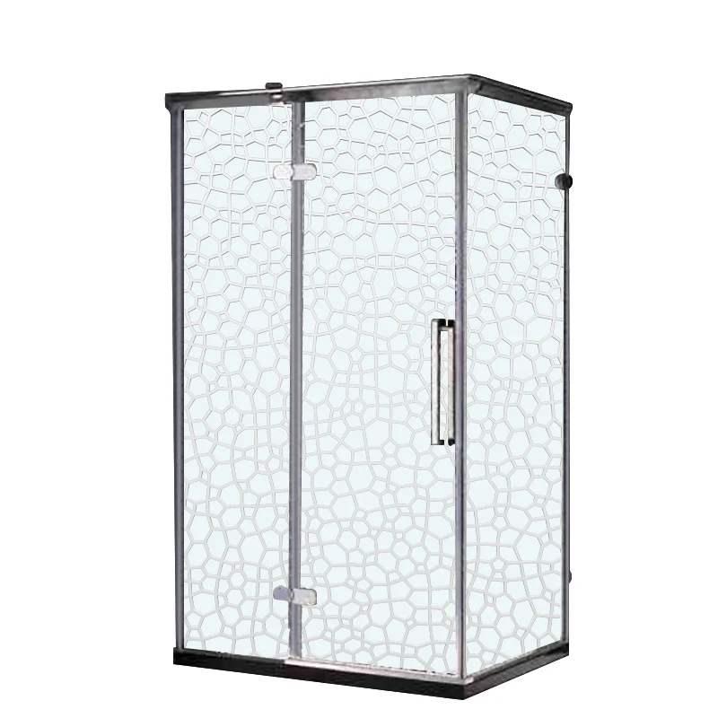 glass shower enclosure shower room shower cabin with pattern explosion-proof film