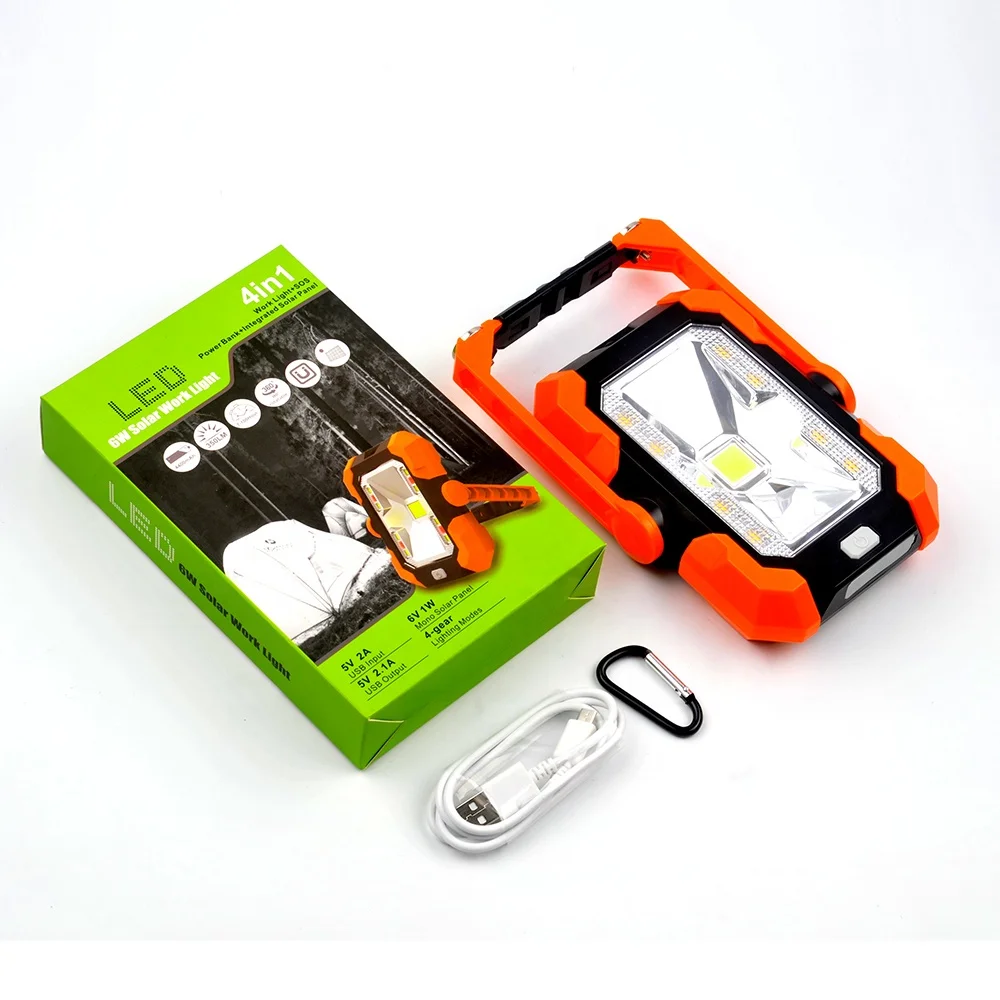 
CE RoHS Rotary Switch 360Swivel Magnetic Base Hook Rechargeable COB Work Lights Slim Mini USB Inspection Solar LED Work Lamp 
