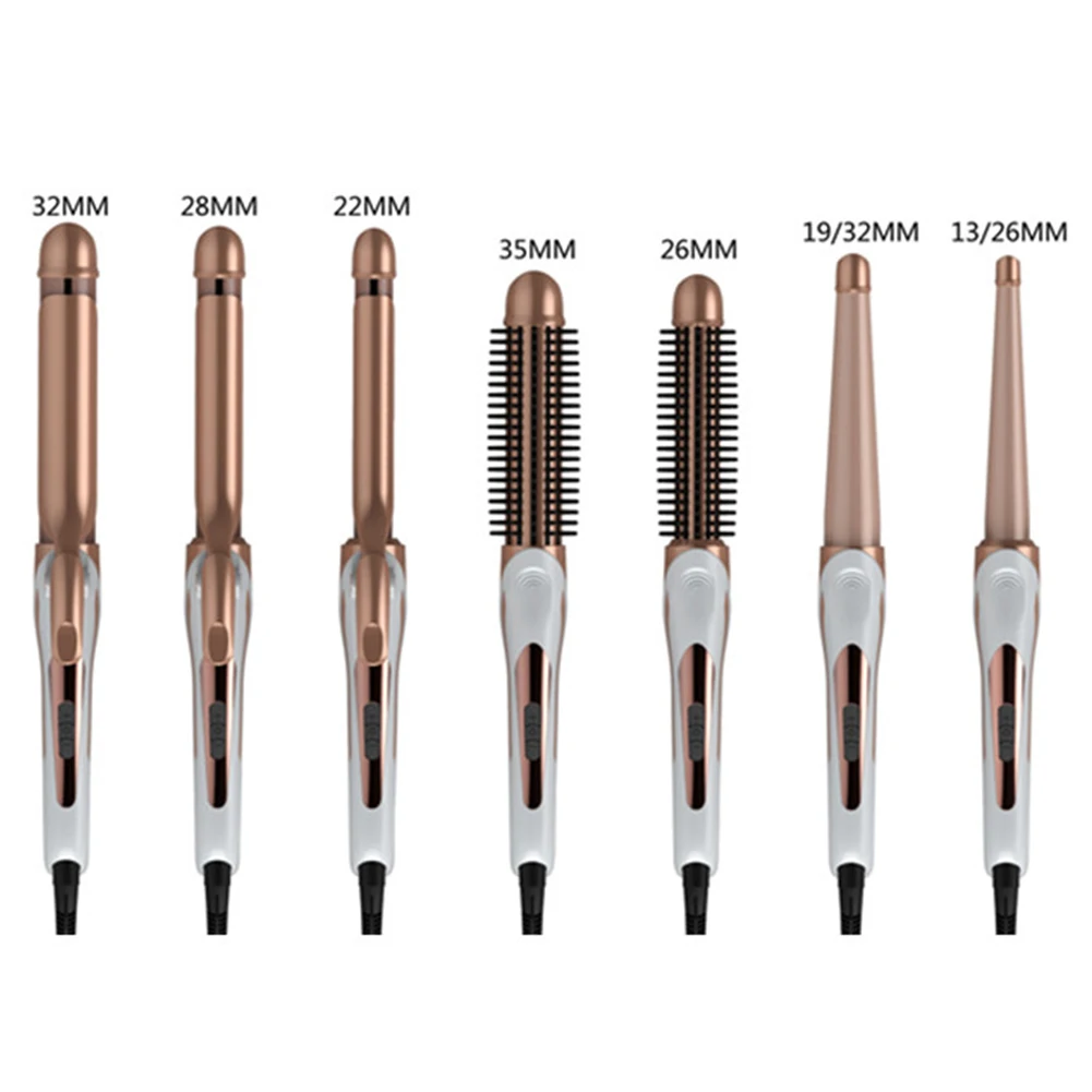 Mesky New Hair Curler Set With 6 Size Barrel Head 450F For Private Label Fast Heating Iron Wand