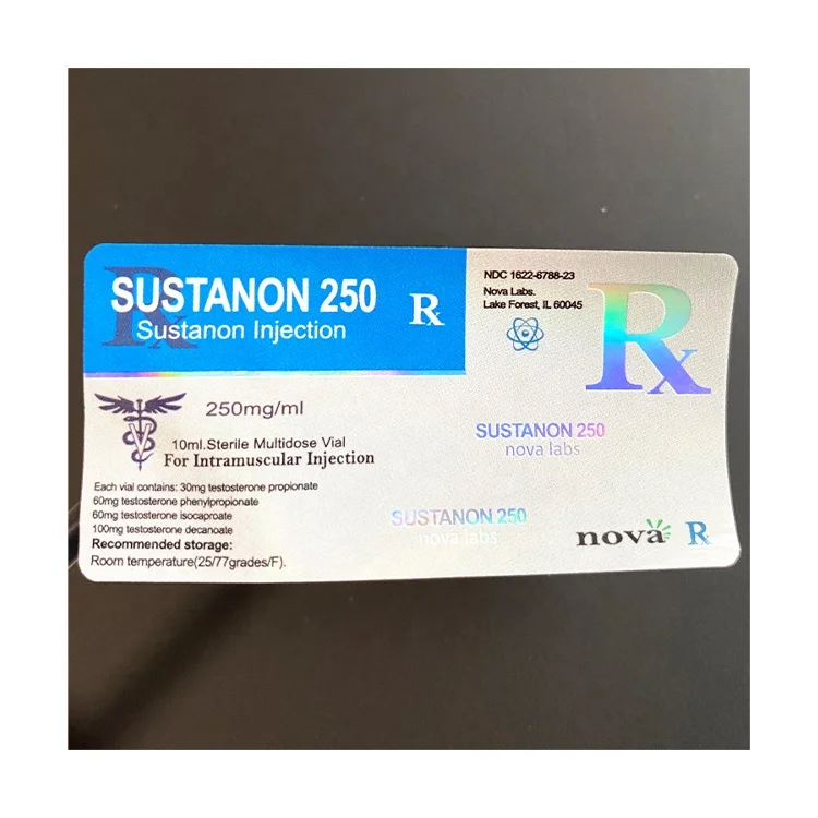Vial label and box 56 - High quality NOVA hologram foil 10ml injection label vials label anabolic steroides for sale