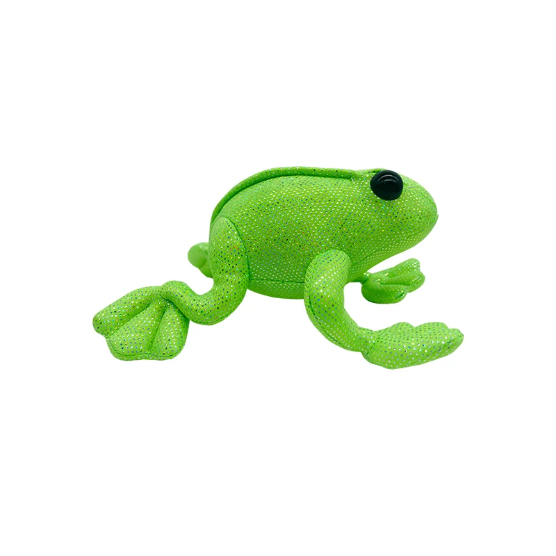 High Quality Kids Gift Animal Frog Plush Toy Glitter Fabric Cartoon Frog Plush Toy Doll