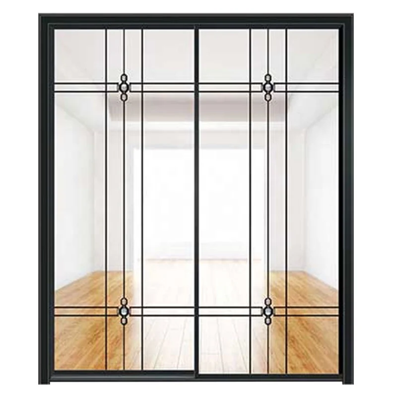 
Latest Main Designs soundproof interior sliding door 2 track narrow frame sliding door used aluminum alloy frame material 