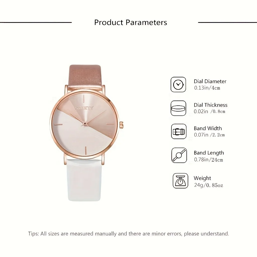 New Arrival 2pcs Set Two-tone Strap Leather Pearl Bracelet Luxury ladies unique wrist Watch with bangle Set For Women Gift