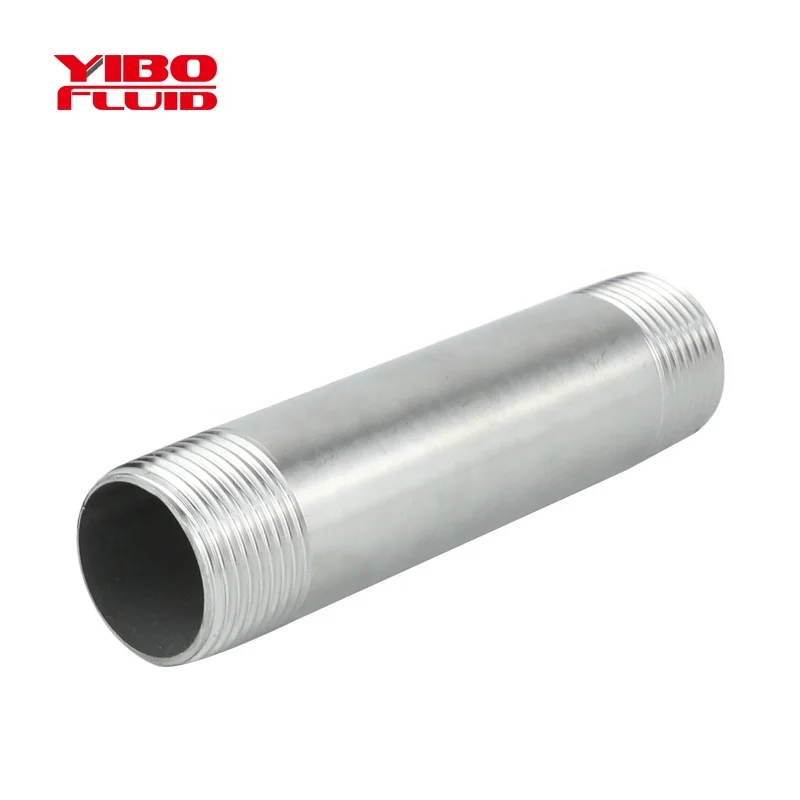 longer BSP/NPT Barrel Nipple stainless steel  pipe fitting double thread pipe nipple H50 H100
