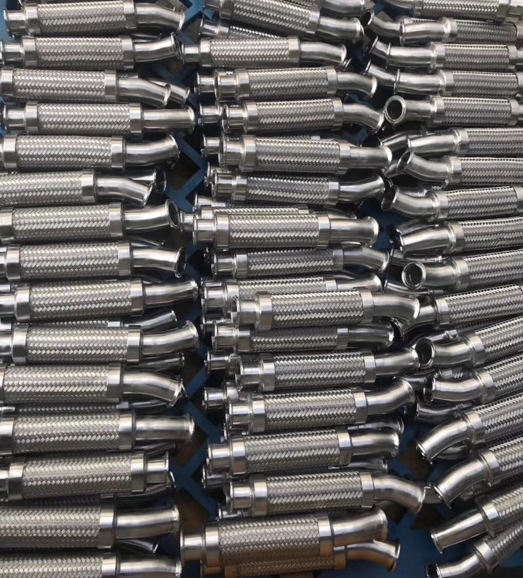 MEINUOX Pipe Fitting Vacuum Braided Wire Mesh BELLOW Stainless Steel Pipe Flange