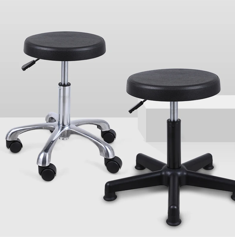 Ergonomic Type Black Color Antistatic Swivel Round Laboratory Stool Dental Lab Chair