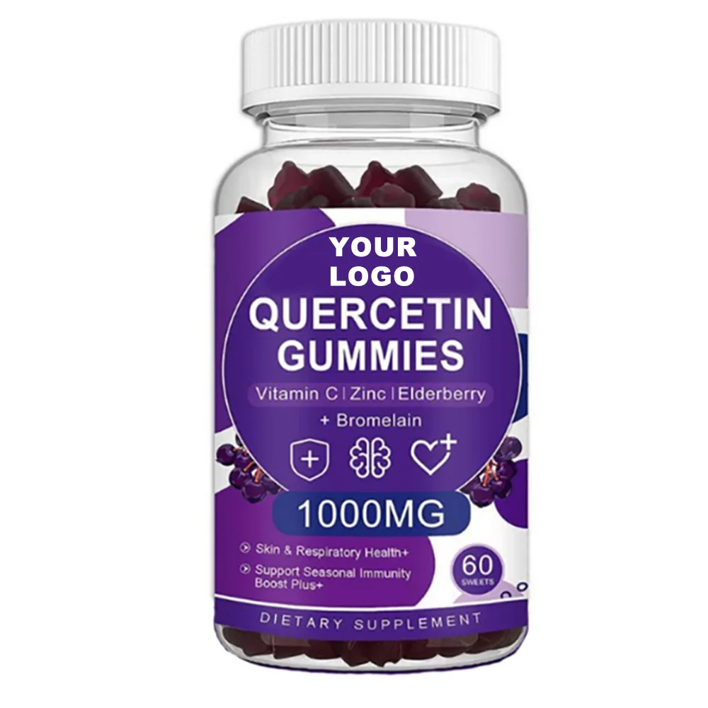 Best Quality Directly Supply Immunity Support Pure Zinc Natrual Plant 98% Quercetin Dihydrate Powder Gummies With Bromelain
