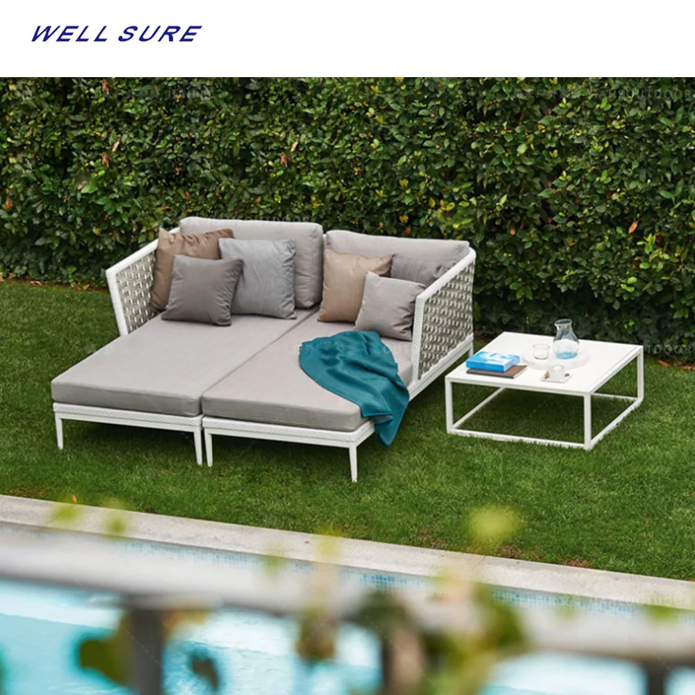 Оптовая цена роскошный антикварный Королевский стиль уличная мебель удобный ротанговый секционный диван для дома