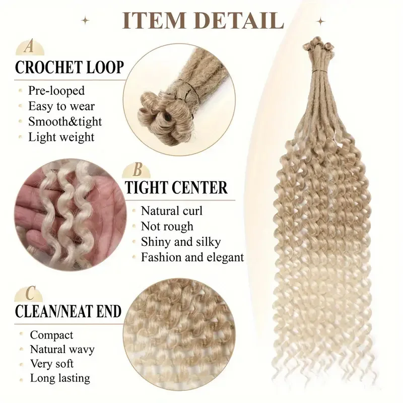 24-Inch Soft Handmade Synthetic Dreadlock Extensions 10 Strands/Pack with Curly Ends High Temperature Fiber Braids Locs SE Brand