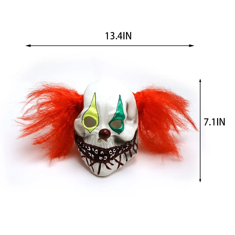 Scary Clown Mask Creepy Evil Clown Latex Face Masks for Adults Halloween Cosplay Party Props