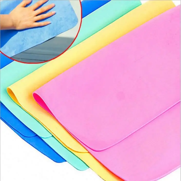 style novel Soft comfortable efficient dishes microfiber cleaning towel Super Absorbent PVA Synthetic Chamois towel