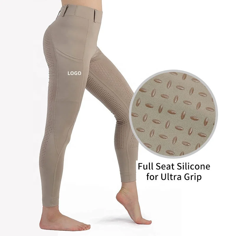 Full Seat Silicon Women Horse Riding Breeches Custom Tights Pants for Equestrian Activities