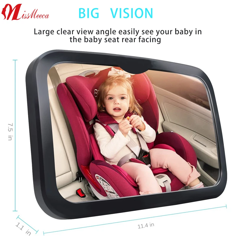 Skeep Espejo Coche Bebe Shatterproof Car Mirrors Large Baby Safety Mirror Car Seat Rear View Baby Safety Car Seat Mirror