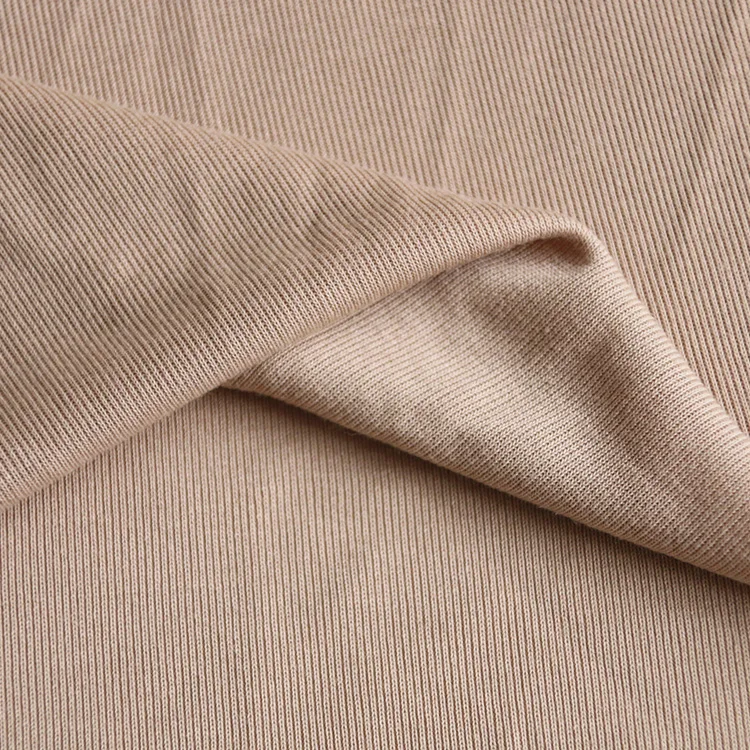 3921#  75% polyester    25%rayon , 32S  knitted rib fabric  for the  pullover and vest