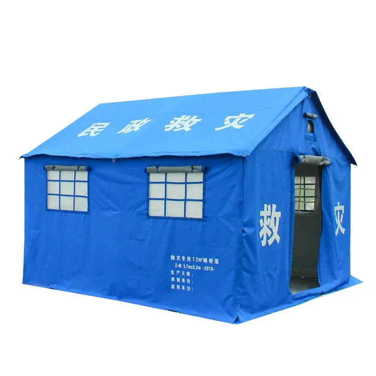 Durable harshest weather conditions disaster relief tent with frame