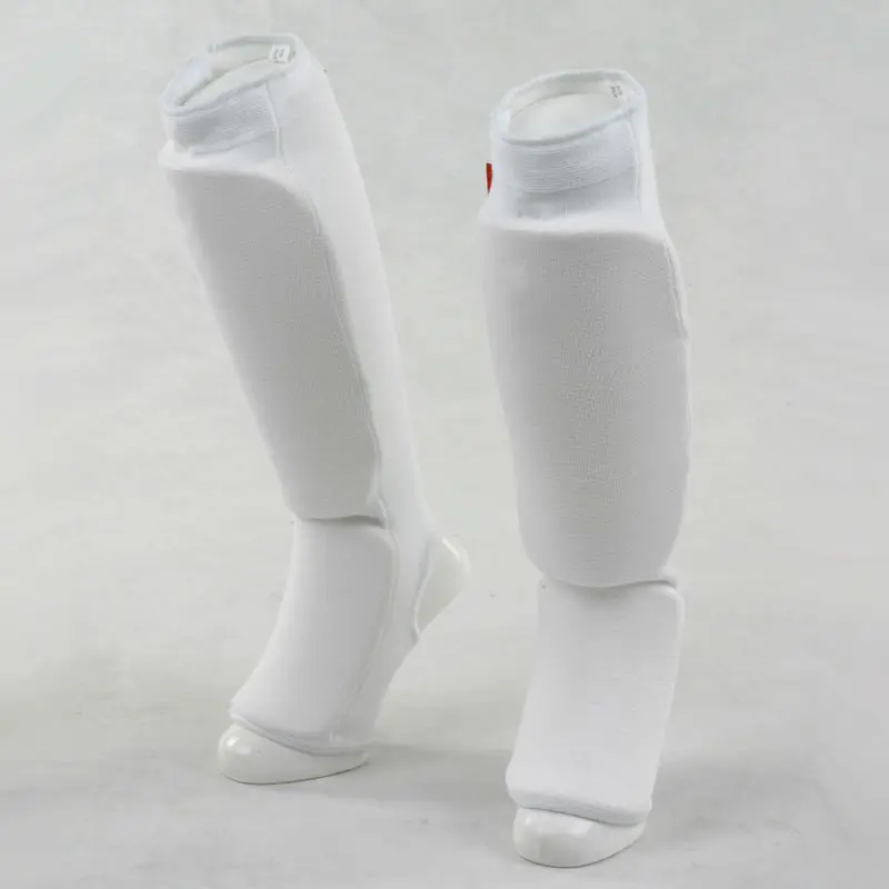 Football leg guard Pu Taekwondo Shin and Instep Guard Customize White Karate Shin Guard