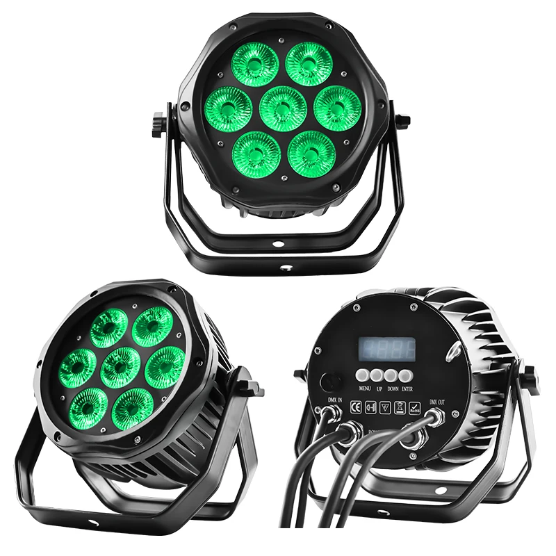 DJ party waterproof IP65 7x10W wash rgbw 4in1 led par can light