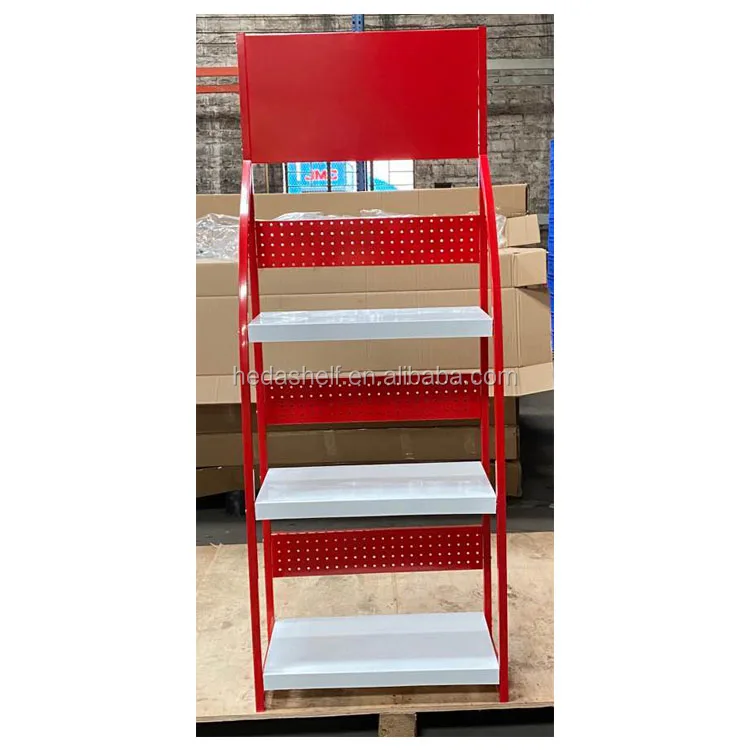 Black Color Retail Multi-layer Magazine Stand Metal Display Rack Book For Bookstore