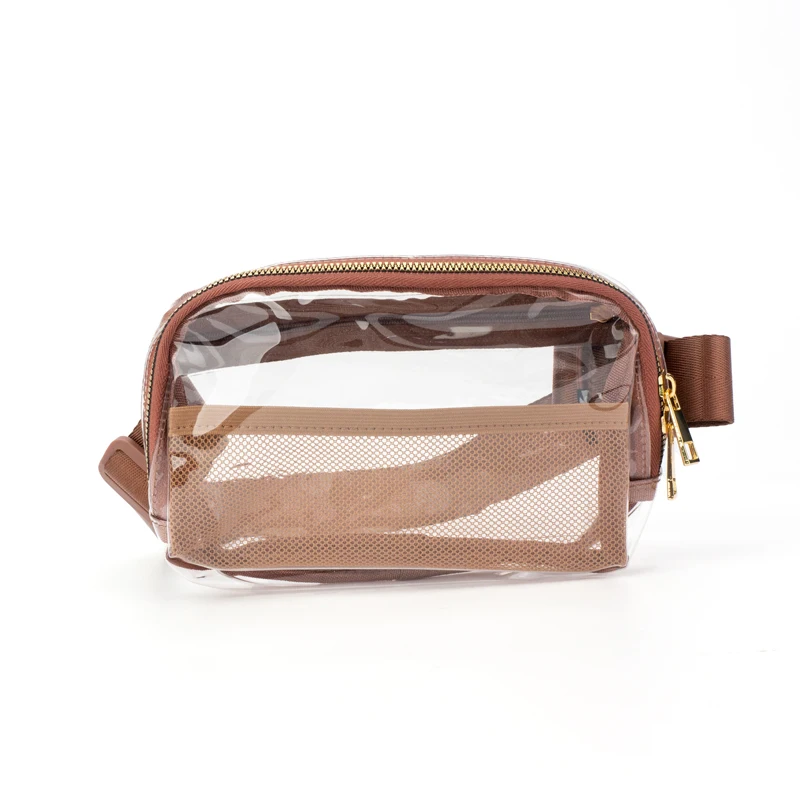 New Fashion Women Clear PVC Fanny Pack Waist Bag Purse for Women Chest Bag Crossbody Cute Belt Sport Bag for Girls