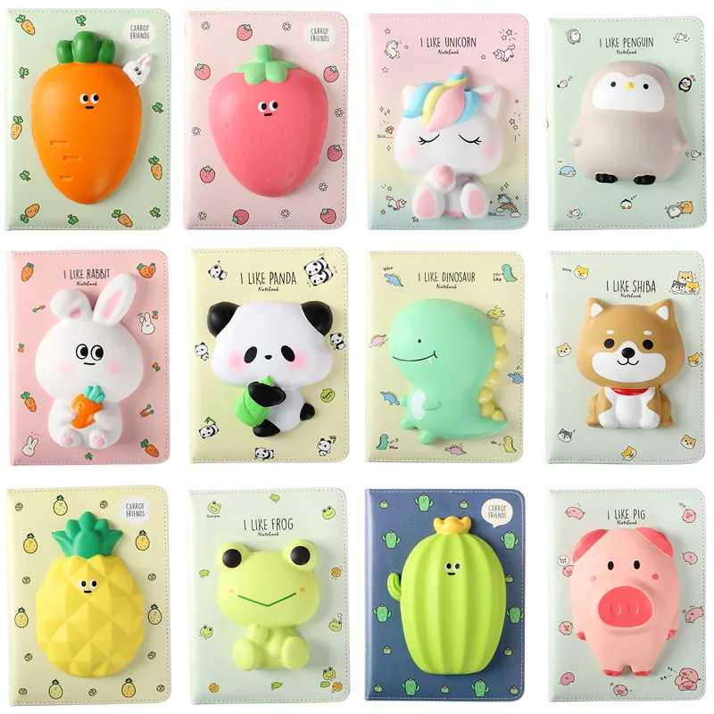 Environmental squishy slow rising cute animal  release pressure creative vent notebook