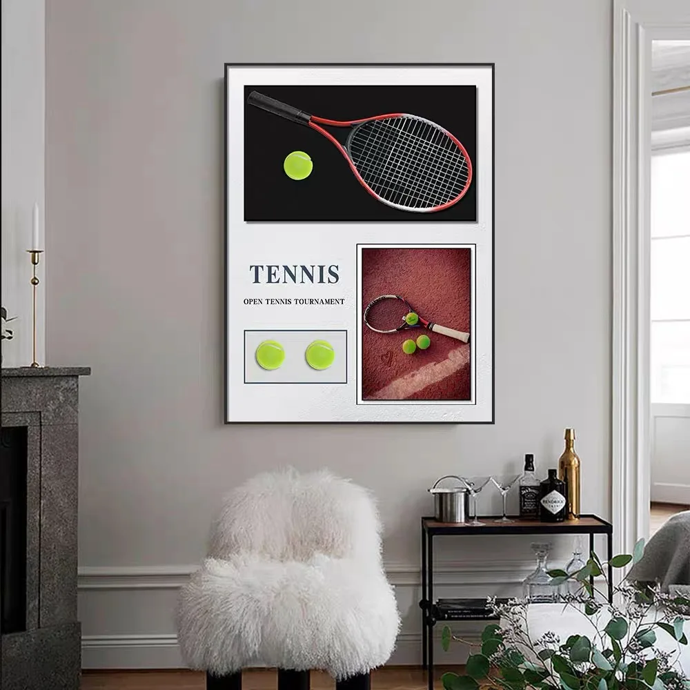 Customized Tennis Sports Collection Poster 3D Modern Home Decor Wall Art Framed Canvas Art Picture Painting
