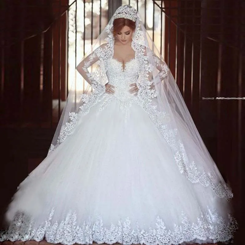 Bridal Dress Lace vestido de  Noiva  long sleeve wedding dress wedding gown bridal dress