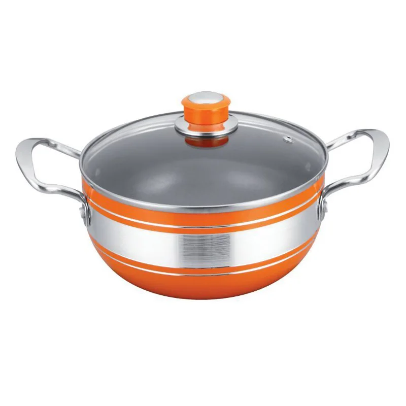 High Quality Gift Billet Stockpot 18-26CM Non Stick Household Kitchen Cookware Set Aluminum Cookware