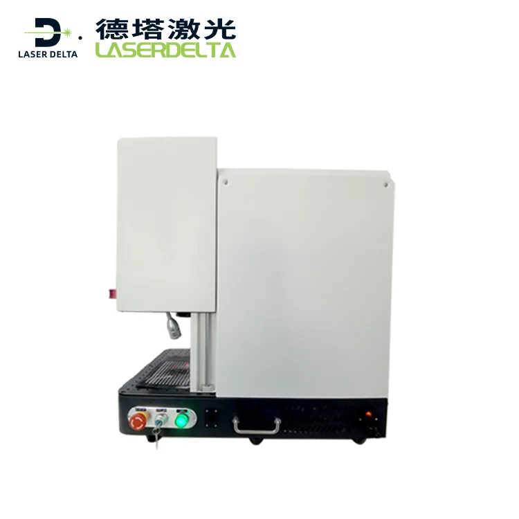 60W 100W 2D MOPA automatic desktop enclosed jewelry fiber laser marking machine