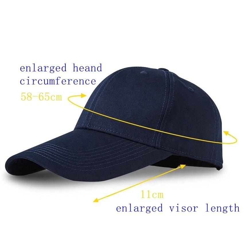 Wholesale 6 panel Fashion Outdoor high quality  Large size longer visor baseball cap
