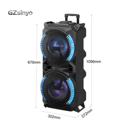 Hot Sale Outdoor Speaker Wireless Portable Blue tooth With Microphone Trolley Blue tooth Speaker