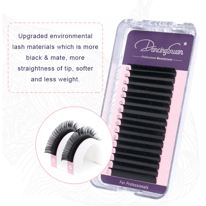 Classic 0.20 Mink Silk Lashes Lash Trays Individual d curl Eyelash Extensions
