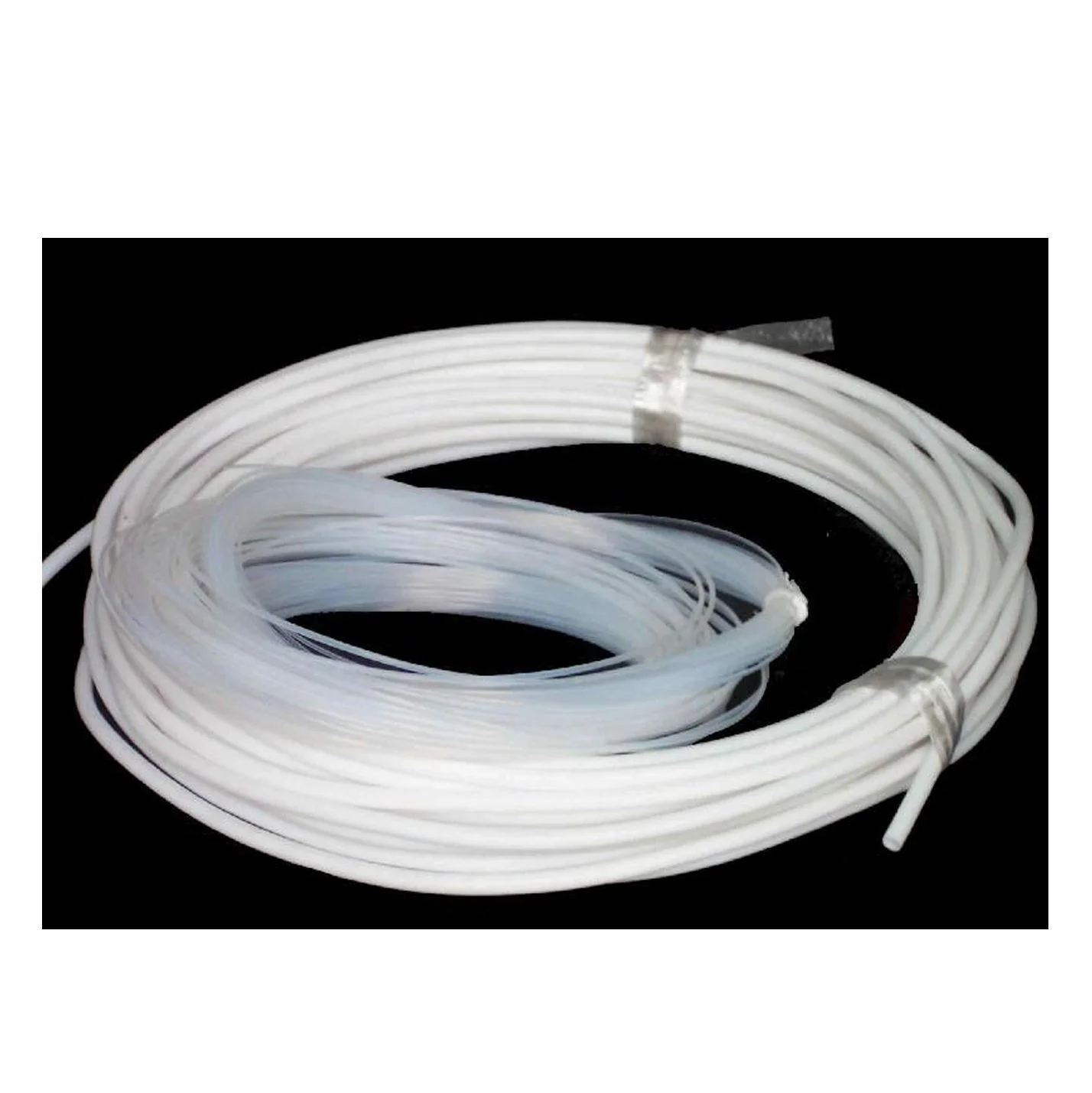 Заводская поставка, Трубка PTFE, 1 мм ID X 2 мм OD, белый соединитель, тефлоновая трубка, шланговая линия для 3D-принтера Bowden, 1 метр