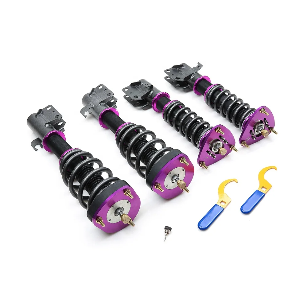 Free Shipping To USA 32 Way Monotube Full Adjustable Racing Coilovers Shock Absorb For Subaru wrx Forester impreza 2002-2008