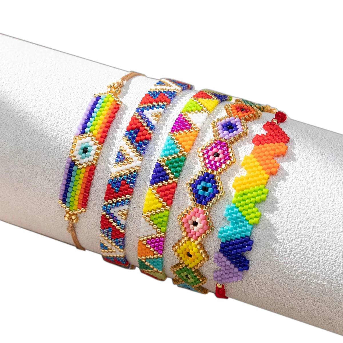 Summer bohemian bracelets high quality women woven miyuki heart  Seed Beaded bracelets fashion jewelry