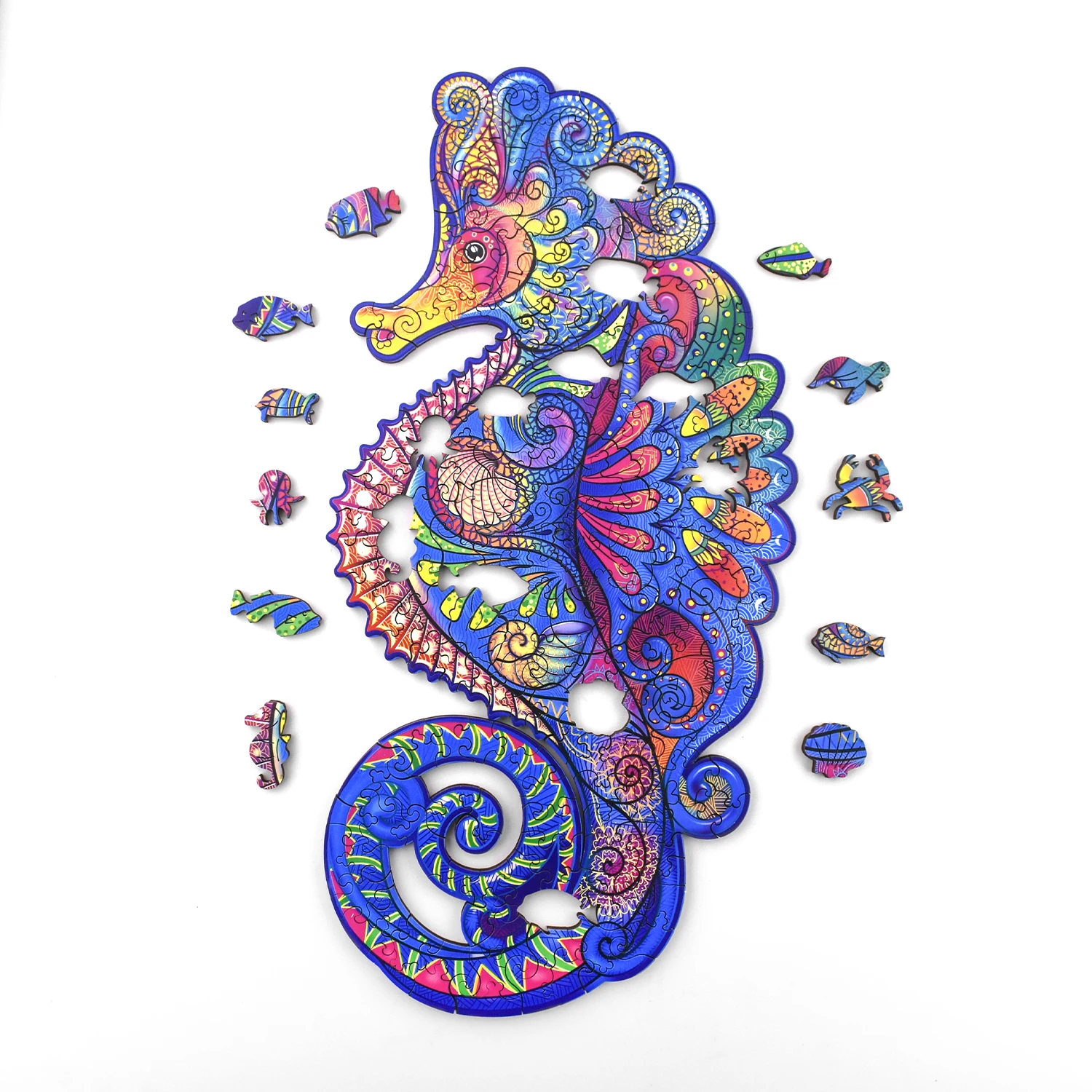 Sea Horse Puzzle A3 A4 A5 Animal 3D Jigsaw Puzzles Pretty Colorful For Stock