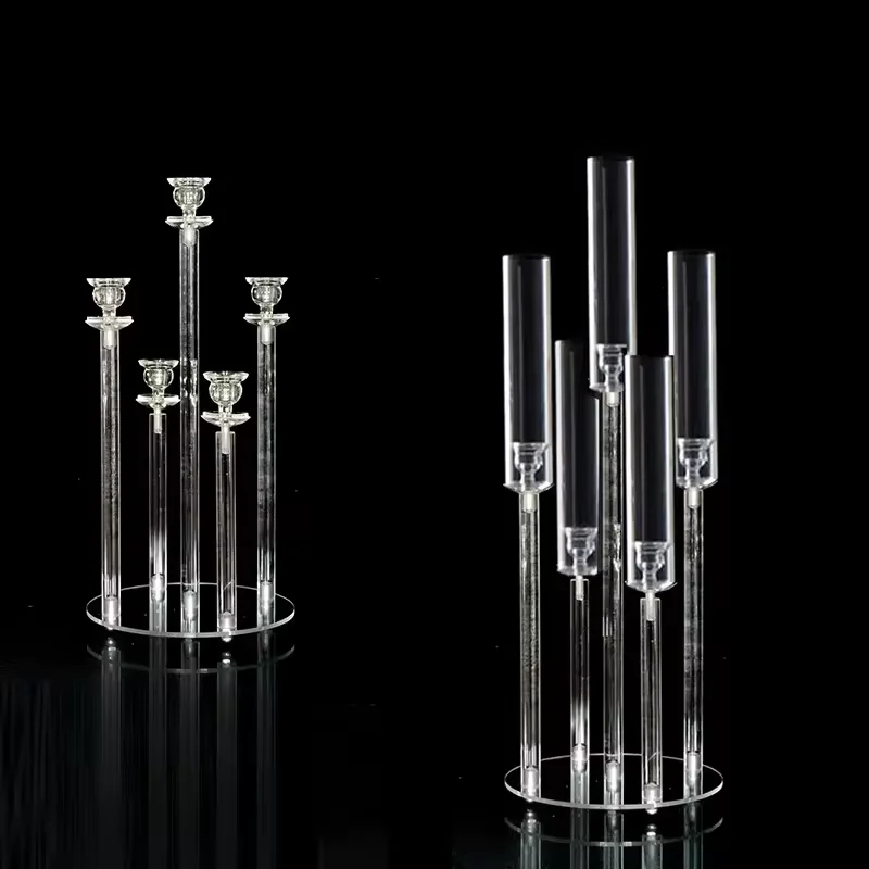 Simple Modern Acrylic Candle Holder Wedding Acrylic Candle Holders Cheap Wedding Centerpiece Table Decoration