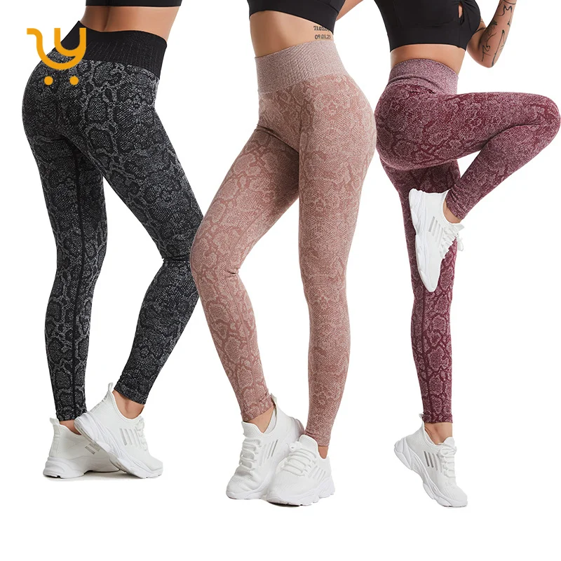 2021 hot selling women yoga leggings Slim High Waist Pants Mesh Print Women yoga leggings fancy legging high waist