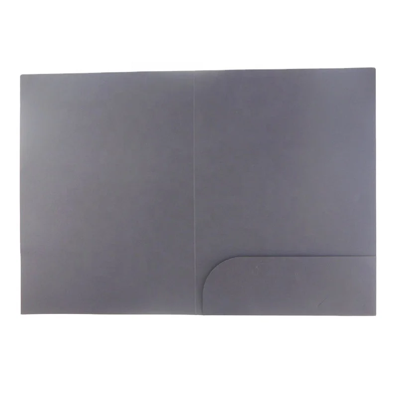 Environmental friendly custom printed black one pocket paper file folder with card pocket as sheet/resume protector