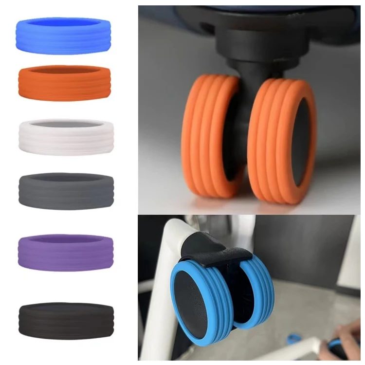 8Pcs Travel Suitcase Wheel Protector Luggage Wheel Protective Silicone Silent Protection Cover Luggage Wheel Covers