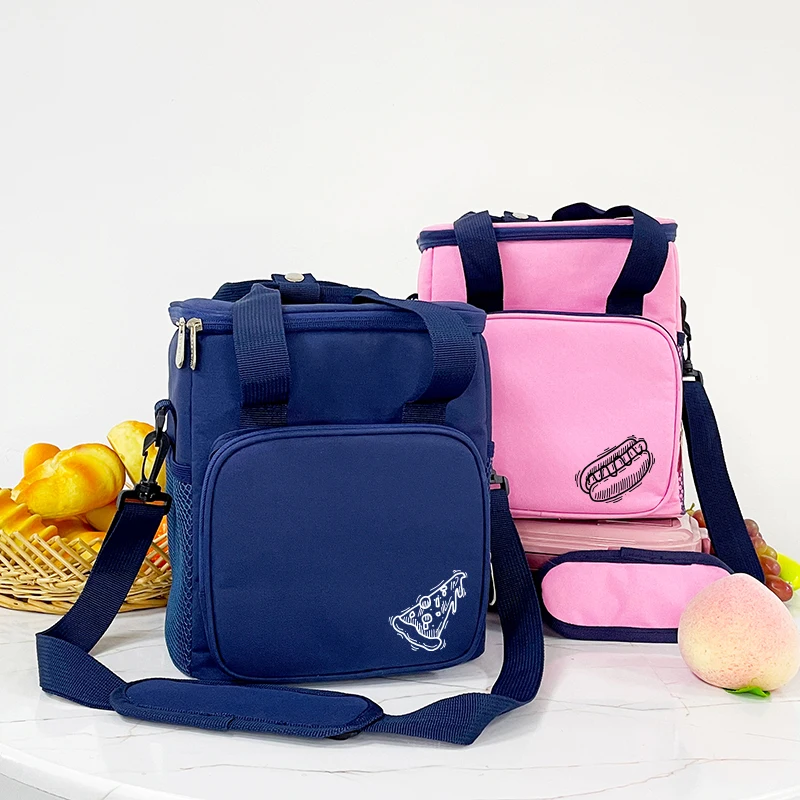 Logo Printing Food Custom Bags Blank Nylon Insulated Cooler Lunch Bag