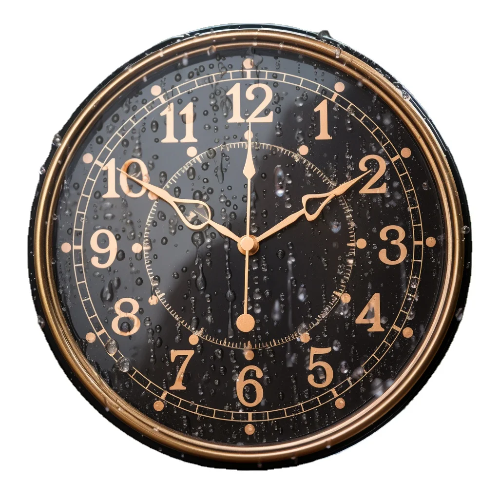 Wholesale Cheap Price Plastic Waterproof Quartz Wall Clock Single Face Needle Circular Bathroom Living Room Decorative Usage