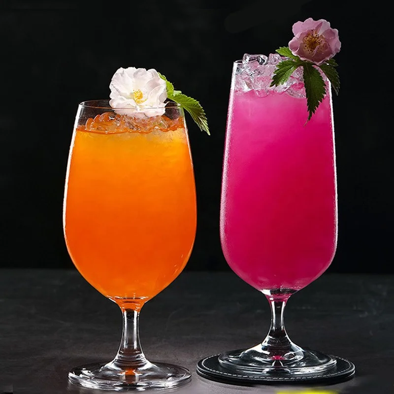 Manufacturers Customized Glass Tall Cup Wholesale Transparent Large Beer Glass Juice Cup