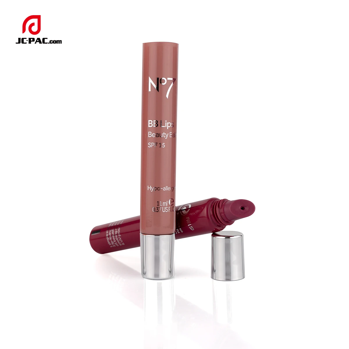 Красивая косметическая экструдированная пластиковая упаковка для блеска губ