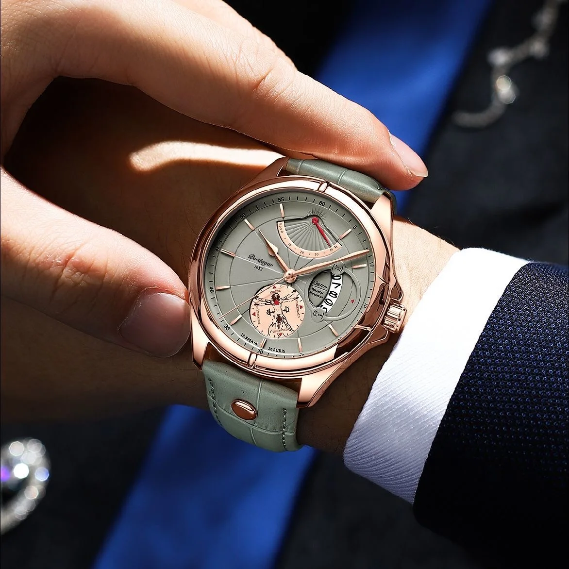 Poedagar 802 Cheap Hot Selling Fashion Men Watch Custom Logo Small OEM Waterproof Date Leather Wristwatch