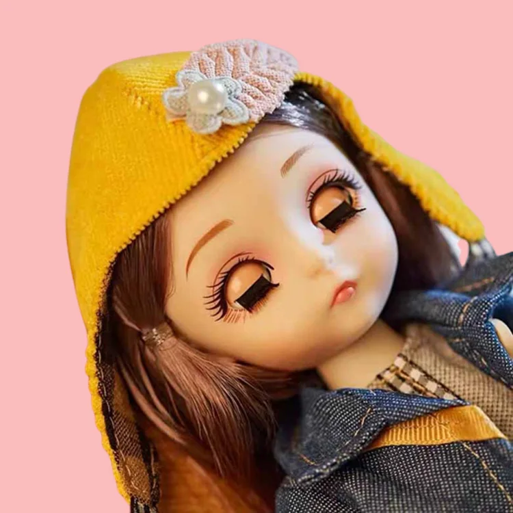 Cute design 11.8 inch costume plastic doll toy girl