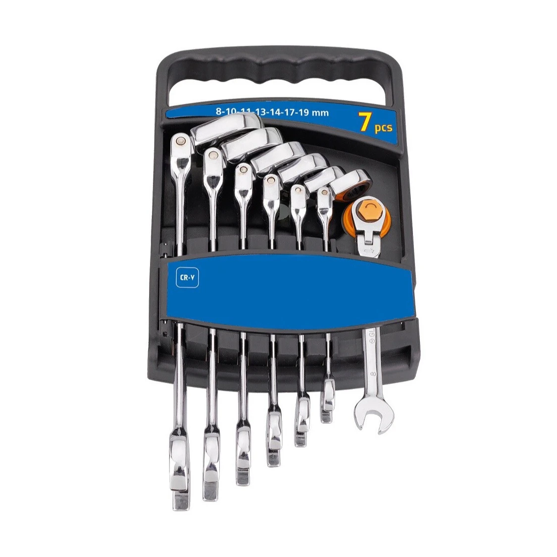 7 шт. 8-19 мм комбинированных гаечных ключей Набор принадлежностей для гибкий трещотки шлица «звездочка» торцевых гаечный комплект