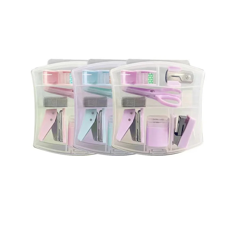 Sachool Essential Mini Office Stationery Supply Kits Metal Paper Plastic School and Student Use Office Accessories